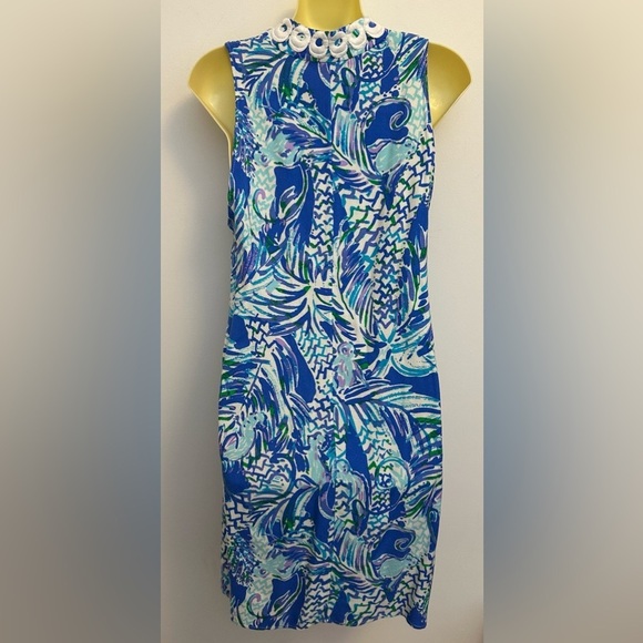 Lilly Pulitzer Blue and White Mini Dress - Picture 4 of 8